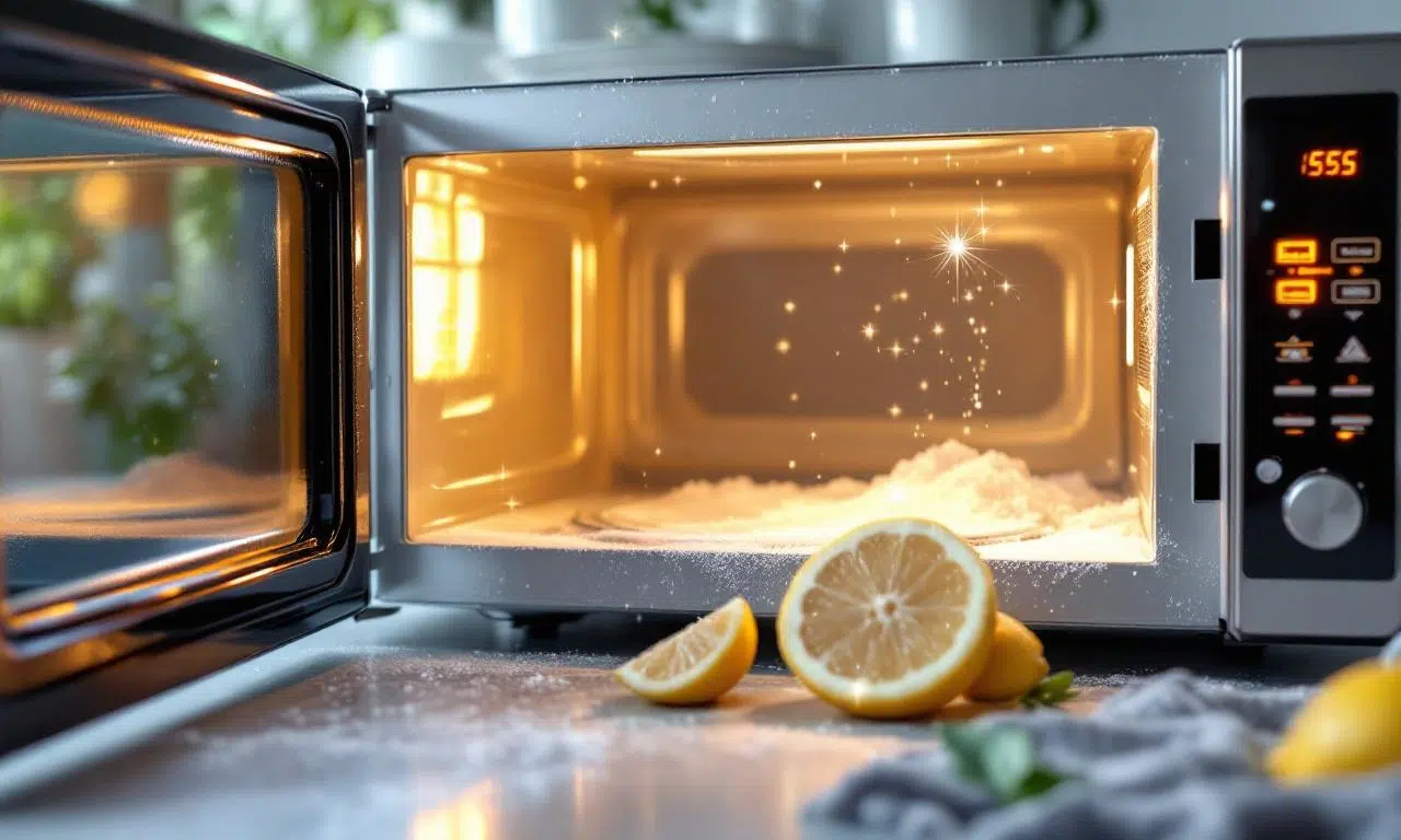 Zo verwijder je aangekoekte vuilresten tijdens de magnetron reiniging