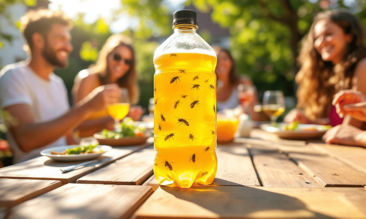 Terras zonder wespen: maak een eenvoudige wespval zelf